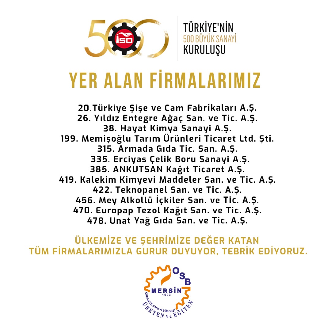 İSO 500 LİSTESİ