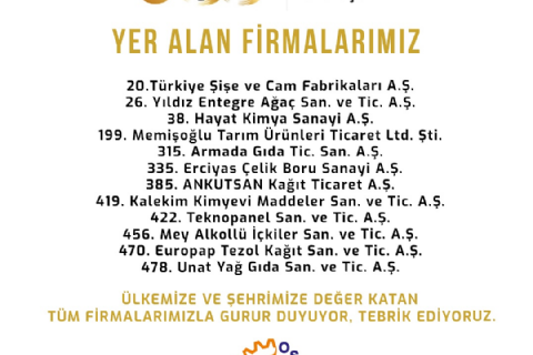 İSO 500 LİSTESİ
