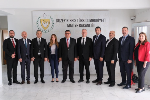 MTOSB YÖNETİMİ KKTC MALİYE BAKANLIĞINI ZİYARET ETTİ