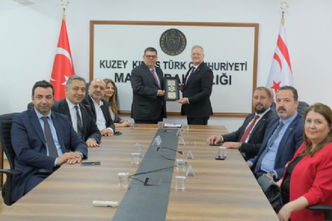 MTOSB YÖNETİMİ KKTC MALİYE BAKANLIĞINI ZİYARET ETTİ