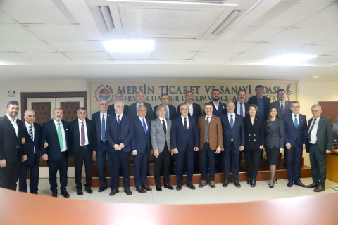 OSBÜK BAŞKANI SN MEMİŞ KÜTÜKÇÜ, MTSO BAŞKANI HAKAN SEFA ÇAKIR' I ZİYARET ETTİ