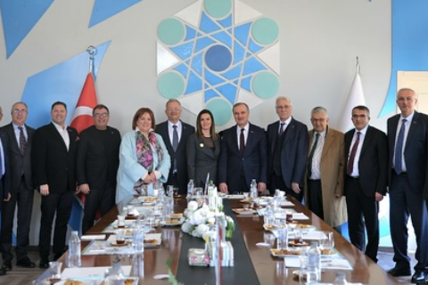 OSBÜK BAŞKANI SN MEMİŞ KÜTÜKÇÜ, TÜİOSB BAŞKANI GÜL AKYÜREK'İ  ZİYARET ETTİ